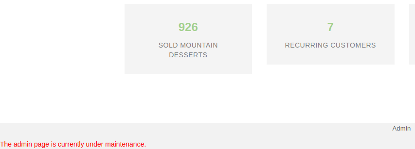 Error Message of Admin Link